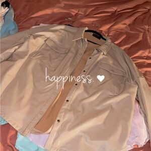 Lane Bryant Beige Button Down Jacket